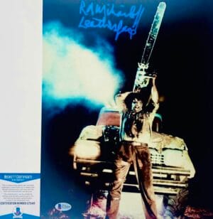 RA R.A. Mihailoff signed Leatherface 11X14 photo Texas Chainsaw BAS COA G72410