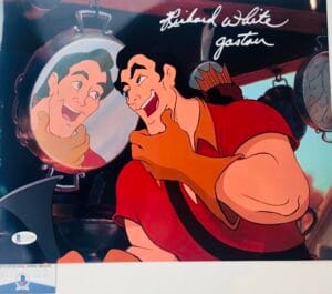 Richard White signed Gaston 11X14 photo Beauty and the Beast BAS COA WA05000