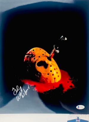 TED WHITE SIGNED 11x14 PHOTO JASON VOORHEES FRIDAY THE 13 BAS COA WA32638
