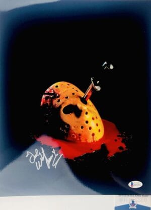 TED WHITE SIGNED 11x14 PHOTO JASON VOORHEES FRIDAY THE 13 BAS COA WA32637