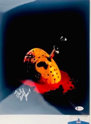 TED WHITE SIGNED 11x14 PHOTO JASON VOORHEES FRIDAY THE 13 BAS COA WA32634