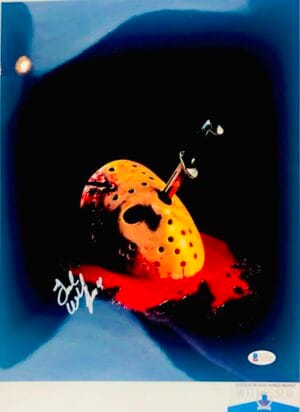 TED WHITE SIGNED 11x14 PHOTO JASON VOORHEES FRIDAY THE 13 BAS COA WA32647