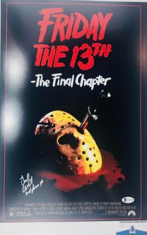TED WHITE FRIDAY THE 13TH 12X18 MOVIE POSTER PHOTO JASON THE FINAL CHAPTER BAS WA32708