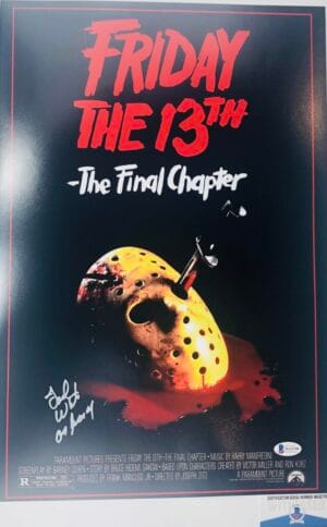 TED WHITE FRIDAY THE 13TH 12X18 MOVIE POSTER PHOTO JASON THE FINAL CHAPTER BAS WA32709