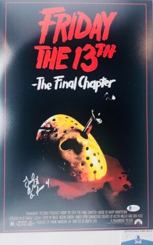 TED WHITE FRIDAY THE 13TH 12X18 MOVIE POSTER PHOTO JASON THE FINAL CHAPTER BAS WA32712
