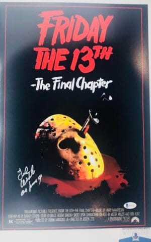 TED WHITE FRIDAY THE 13TH 12X18 MOVIE POSTER PHOTO JASON THE FINAL CHAPTER BAS WA32713