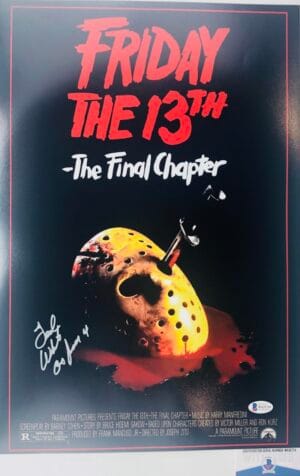 TED WHITE FRIDAY THE 13TH 12X18 MOVIE POSTER PHOTO JASON THE FINAL CHAPTER BAS WA32714