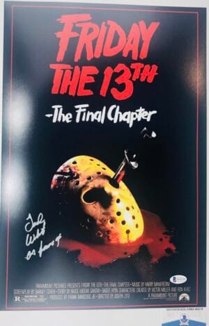 TED WHITE FRIDAY THE 13TH 12X18 MOVIE POSTER PHOTO JASON THE FINAL CHAPTER BAS WA32718