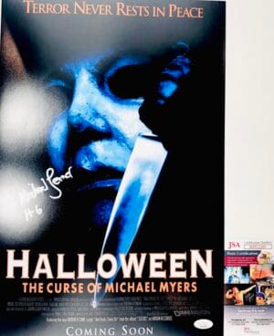 A MICHAEL LERNER SIGNED 12X18 PHOTO POSTER HALLOWEEN 6 MICHAEL MYERS JSA HH12205