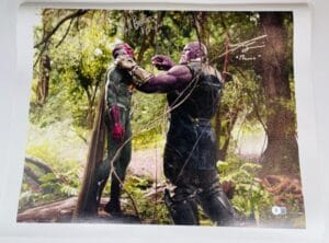 JOSH BROLIN PAUL BETTANY SIGNED AVENGERS ENDGAME 16X20 CANVAS PHOTO THANOS VISION BAS MARVEL