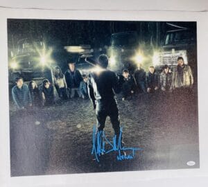 JEFFREY DEAN MORGAN 16X20 CANVAS PHOTO WALKING DEAD NEGAN JSA WP066858 AUTOGRAPH AUTOGRAPHED