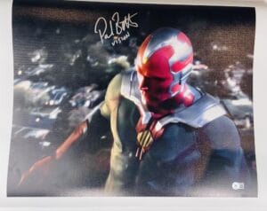 PAUL BETTANY SIGNED 16X20 CANVAS PHOTO AVENGERS WANDAVISION VISION MARVEL BAS 70