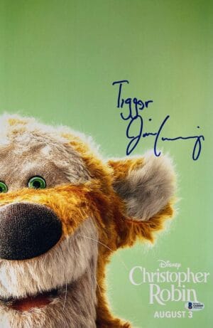 JIM CUMMINGS TIGGER SIGNED 11X17 METALLIC PHOTO DISNEY BAS 089 CHRISTOPHER ROBIN WINNIE THE POOH
