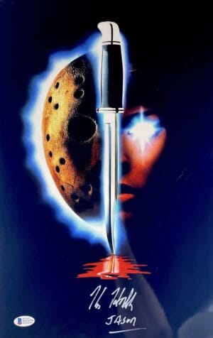 KANE HODDER FRIDAY THE 13TH SIGNED 11X17 METALLIC PHOTO MOVIE POSTER JASON BAS 0