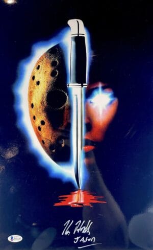 KANE HODDER FRIDAY THE 13TH SIGNED 11X17 METALLIC PHOTO MOVIE POSTER JASON BAS 9