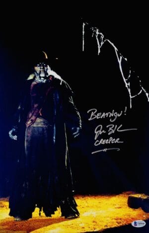 JONATHAN BRECK JEEPERS CREEPERS SIGNED 11X17 METALLIC PHOTO THE CREEPER BAS 048
