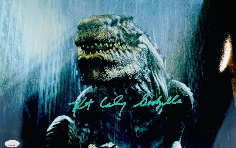 KURT CARLEY SIGNED GODZILLA 11X17 METALLIC PHOTO AUTOGRAPH AUTOGRAPHED JSA 013