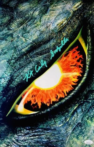 KURT CARLEY SIGNED GODZILLA 11X17 METALLIC PHOTO MINI MOVIE POSTER JSA 007