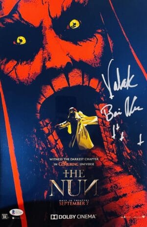 BONNIE AARONS THE NUN SIGNED 11X17 METALLIC PHOTO MINI MOVIE POSTER VALAK BAS 63
