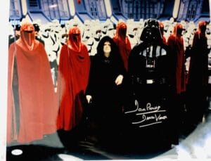 DAVE DAVID PROWSE DARTH VADER SIGNED METALLIC 16X20 PHOTO STAR WARS JSA 719