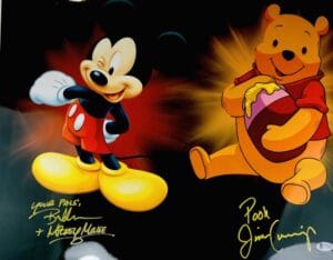BRET IWAN MICKEY MOUSE JIM CUMMINGS WINNIE THE POOH SIGNED 16X20 PHOTO BAS 045