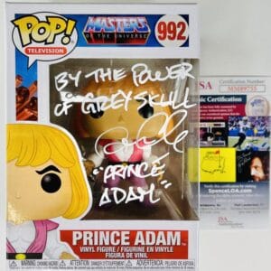 CAM CLARKE SIGNED FUNKO POP PRINCE ADAM MASTERS OF THE UNIVERSE 992 HE-MAN JSA 5