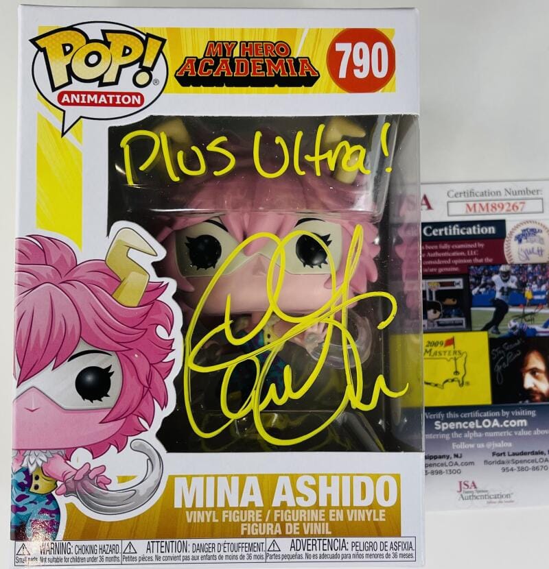 CAITLIN GLASS SIGNED MINA ASHIDO VAULTED FUNKO POP 790 MY HERO ACADEMIA JSA 267