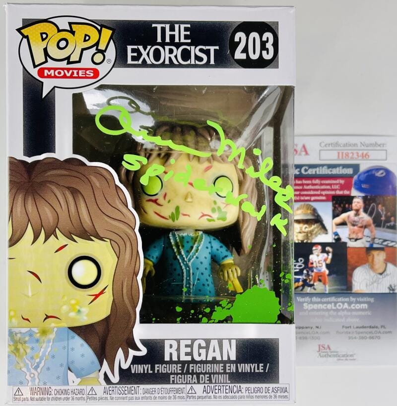 ANN MILES SIGNED THE EXORCIST FUNKO POP REGAN 203 DECEASED RARE AUTOGRAPH JSA 46