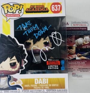 JASON LIEBRECHT SIGNED DABI FUNKO NYCC 2019 EXCLUSIVE MY HERO ACADEMIA JSA 112
