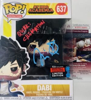 JASON LIEBRECHT SIGNED DABI FUNKO NYCC 2019 EXCLUSIVE MY HERO ACADEMIA JSA 091
