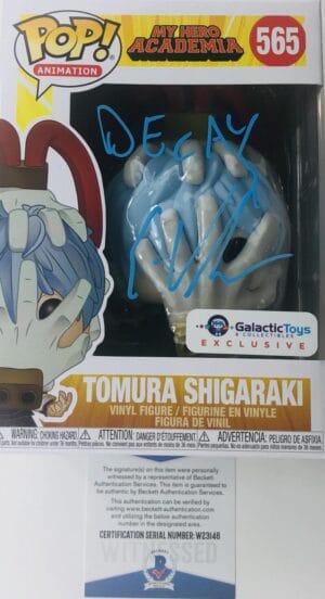 ERIC VALE SIGNED TOMURA SHIGARAKI FUNKO POP 565 GALACTIC MY HERO ACADEMIA BAS 14