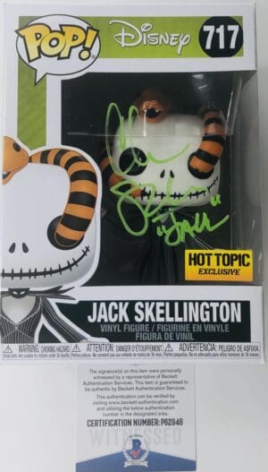 CHRIS SARANDON SIGNED JACK SKELLINGTON FUNKO NIGHTMARE BEFORE CHRISTMAS BAS 946