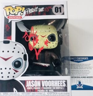 TED WHITE SIGNED JASON VOORHESS FUNKO POP FRIDAY THE 13TH AUTOGRAPH BAS 805