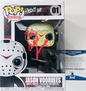 TED WHITE SIGNED JASON VOORHESS FUNKO POP FRIDAY THE 13TH AUTOGRAPH BAS 796