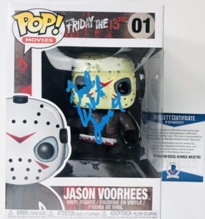 TED WHITE SIGNED JASON VOORHESS FUNKO POP FRIDAY THE 13TH AUTOGRAPH BAS 790