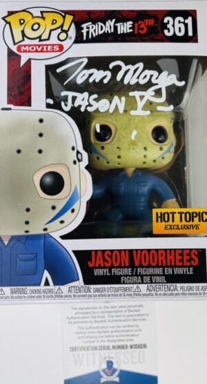 TOM MORGA SIGNED JASON VOORHEES FUNKO HOT TOPIC 361 FRIDAY THE 13TH BAS 281