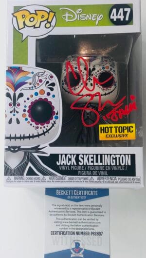 CHRIS SARANDON SIGNED JACK SKELLINGTON FUNKO NIGHTMARE BEFORE CHRISTMAS BAS 897