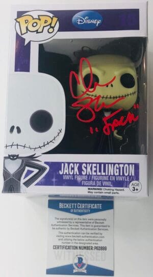 CHRIS SARANDON SIGNED JACK SKELLINGTON FUNKO NIGHTMARE BEFORE CHRISTMAS BAS 899
