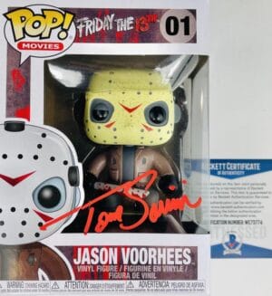 TOM SAVINI SIGNED JASON VOORHEES FUNKO POP 01 FRIDAY THE 13TH HORROR BAS 774
