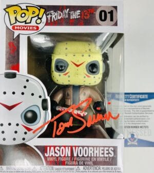 TOM SAVINI SIGNED JASON VOORHEES FUNKO POP 01 FRIDAY THE 13TH HORROR BAS 711