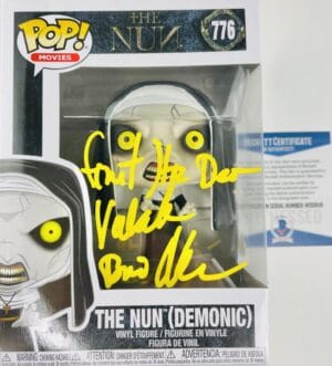 BONNIE AARONS SIGNED THE NUN DEMONIC FUNKO POP 775 THE CONJURING HORROR BAS 118