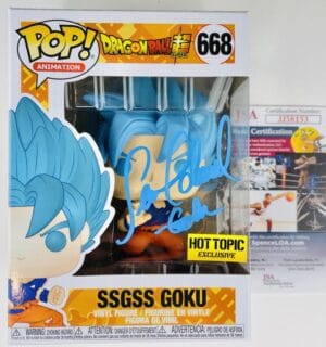 SEAN SCHEMMEL SIGNED SSGSS GOKU FUNKO 668 HOT TOPIC EXCLUSIVE DRAGON BALL JSA 53