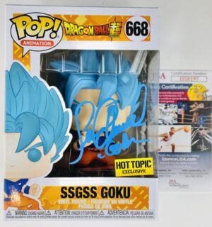 SEAN SCHEMMEL SIGNED SSGSS GOKU FUNKO 668 HOT TOPIC EXCLUSIVE DRAGON BALL JSA 97