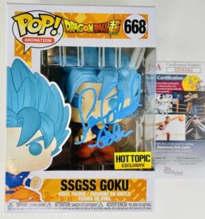 SEAN SCHEMMEL SIGNED SSGSS GOKU FUNKO 668 HOT TOPIC EXCLUSIVE DRAGON BALL JSA 82