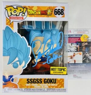 SEAN SCHEMMEL SIGNED SSGSS GOKU FUNKO 668 HOT TOPIC EXCLUSIVE DRAGON BALL JSA 83