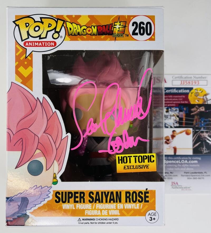 SEAN SCHEMMEL SIGNED SUPER SAIYAN ROSE FUNKO 260 DRAGON BALL Z ANIME GOKU JSA 93