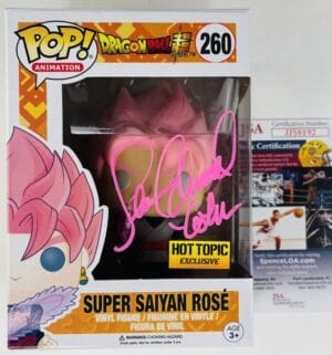 SEAN SCHEMMEL SIGNED SUPER SAIYAN ROSE FUNKO 260 DRAGON BALL Z ANIME GOKU JSA 92