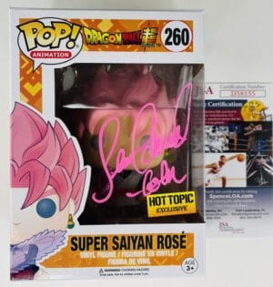 SEAN SCHEMMEL SIGNED SUPER SAIYAN ROSE FUNKO 260 DRAGON BALL Z ANIME GOKU JSA 55