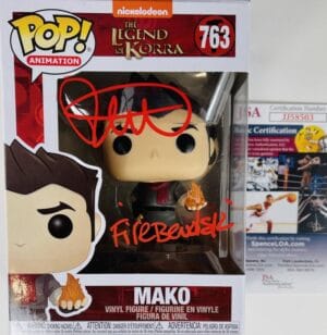 DAVID FAUSTINO THE LEGEND OF KORRA SIGNED MAKO FUNKO 763 ANIME AUTOGRAPH JSA 503