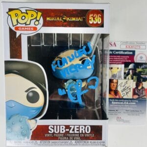 DANIEL PESINA SIGNED SUB ZERO FUNKO POP VINYL 536 MORTAL KOMBAT AUTOGRAPH JSA 75